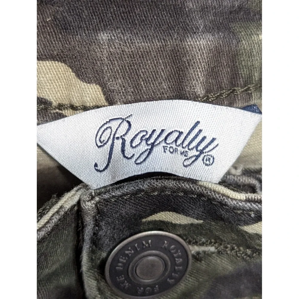Royally For‎ Me Womens Camo Utility Jogger Jeans Hammer Loop Casual Chic Size 6